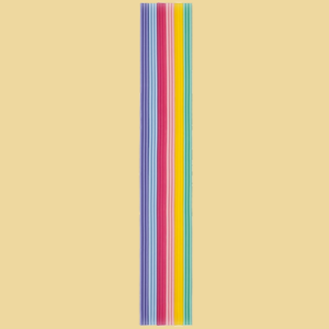 Verzierwachs Regenbogen Streifen pastell 18er