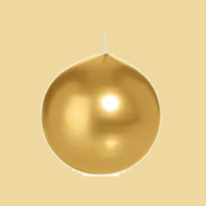 Kugelkerze  gold 8cm