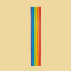 Verzierwachs Streifen Regenbogen 230x40mm