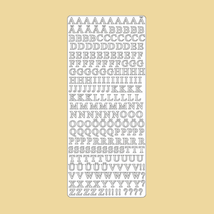 Prägefolie Großbuchstaben 1cm gold