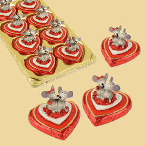 Maus auf Pralinenherz