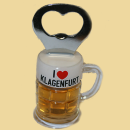 Bierglas Magnet mit Flaschenöffner I love Klagenfurt