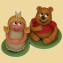 Marzipanfigur Bär und Prinzessin