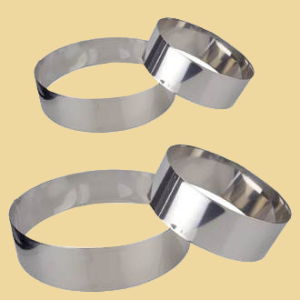 Alu Tortenringe Set 4tlg. 6cm hoch