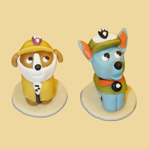 Paw Patrol Rocky & Rubble Marzipanfigur