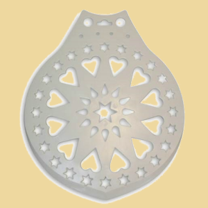 Kuchenheber Verzierschablone 28cm Sterne/Herzen
