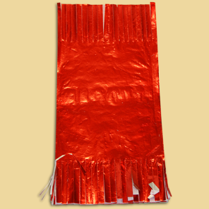 Bonbonwickelpapier Aluminium gefranst 11x24cm rot 10er