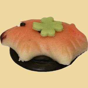 Marzipan Schwein flach