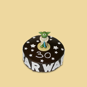 Star Wars Torte mit Yoda Marzipanfigur