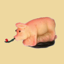 Marzipan Schwein mit Kleestrauß