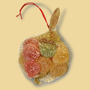 Tautropfen groß im Netzbeutel für den Christbaum
