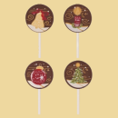 Schokolade Lolli Weihnachten 4 versch. Motive