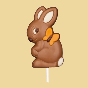 Schokolade Lolly Hase mit Schmetterling