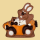 Hase im Karottenauto Schokoladefigur