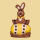 Hase auf Ei Schokoladefigur