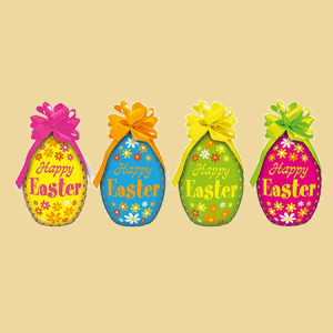 Osterei Bunte Ostern 100g (Metall) gefüllt mit Süßwaren