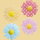 Waffel Blumen (Heckenrose) bunt gemischt 5er 4,5cm