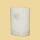 Hochzeitskerze Creme Oval mit Flitterherzen in gold/silber