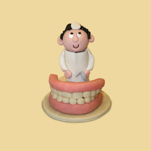 Zahnarzt Marzipanfigur mit Gebiss