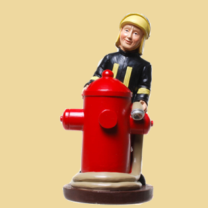 Feuerwehrmann mit Hydrant Spardose