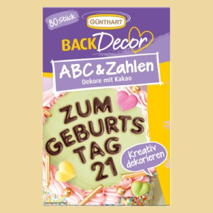 Schokoladen Buchstaben & Zahlen