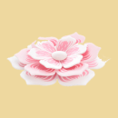 Waffel Blume rosa 8,3cm