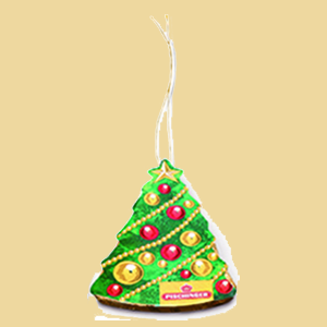 Tannenbaum auf großem Eckerl Baumbehang