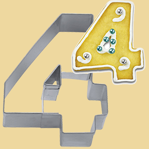 Zahl Keksausstecher 4 6,5cm