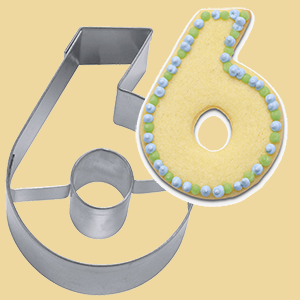 Zahl Keksausstecher 6 6,5cm