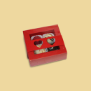 Trüffelbox 4er mit Herzschuber rot