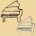 Flügel/Piano Keksausstecher 7cm