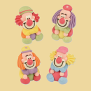 Clown Zuckerfigur sitzend 4 versch. Motive