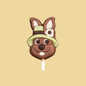 Schokolade Lolly Hase mit Hut