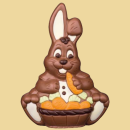 Schokolade Hase mit Karottenkorb