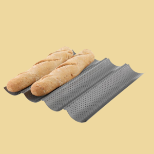 Baguette Backblech antihaft für 4 Baguettes