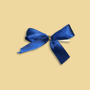 Blaue Fertigschleife auf Clip