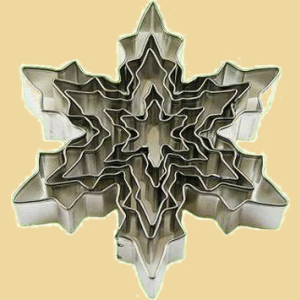 Keksausstecher Schneeflocke Set 5er