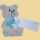 Taufmandeln Teddybär Box blau mit 5 Mandeln und Spruch