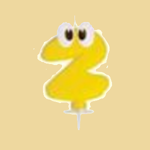 Zahlenkerze mit Augen 2