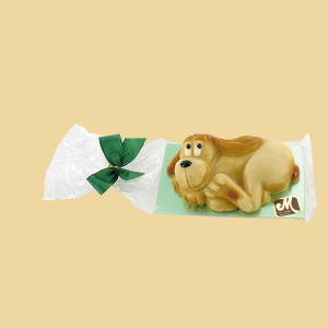 Liegender Hund Marzipanfigur 12cm