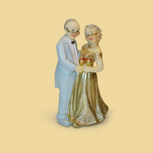 Brautpaar Oma Opa gold 12cm