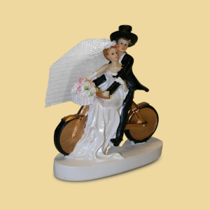 Brautpaar am Fahrrad 13cm