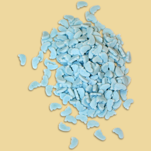 Babyfüßchen Zucker Streudekor blau