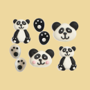 Pandas Zuckerfiguren Set 6teilig