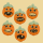 Zuckerfigur Kürbis flach 6 versch. Motive für Halloween