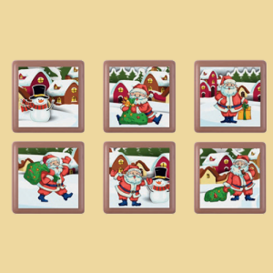 Weihnachts Schokolade Aufleger 6 versch. Motive 3,8cm