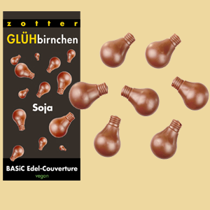 Zotter Basic Glühbirnchen Soja Kuvertüre