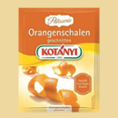 Orangenschalen geschnitten