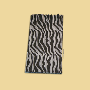 Bonbonwickelpapier Seidenpapier gefranst 8x16 Zebra