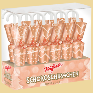 Schokoschirmchen Rosegold 12er